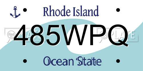 485WPQ Rhode Island License Plate
