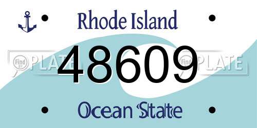 48609 Rhode Island License Plate