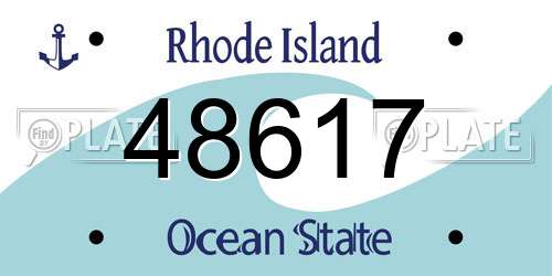 48617 Rhode Island License Plate