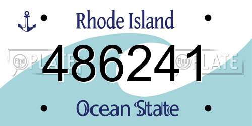 486241 Rhode Island License Plate