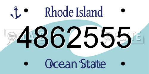 4862555 Rhode Island License Plate