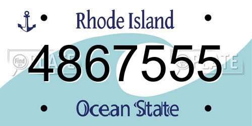 4867555 Rhode Island License Plate