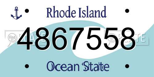 4867558 Rhode Island License Plate