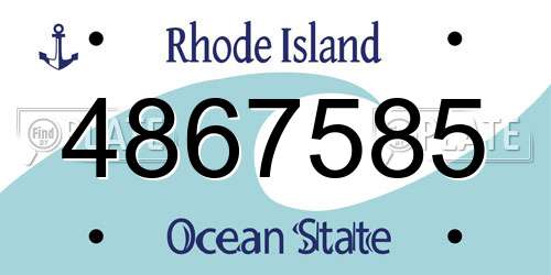 4867585 Rhode Island License Plate