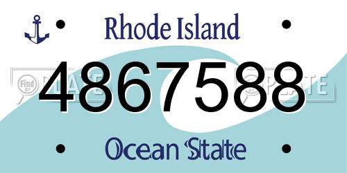 4867588 Rhode Island License Plate