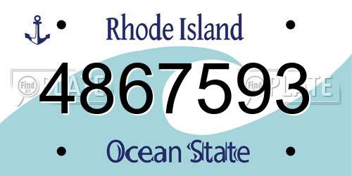 4867593 Rhode Island License Plate