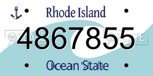 4867855 Rhode Island License Plate