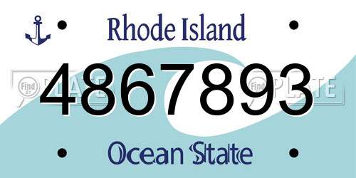 4867893 Rhode Island License Plate