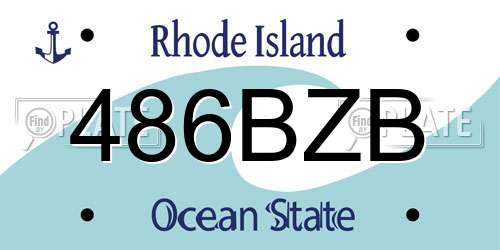 486BZB Rhode Island License Plate
