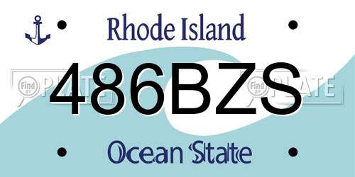 486BZS Rhode Island License Plate