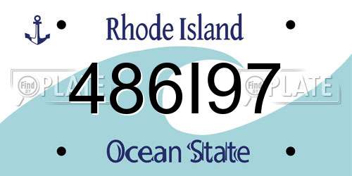 486I97 Rhode Island License Plate
