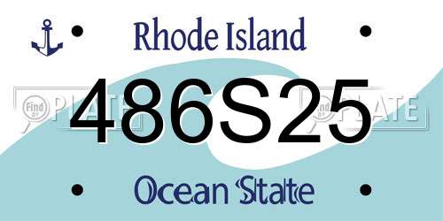 486S25 Rhode Island License Plate