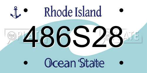 486S28 Rhode Island License Plate
