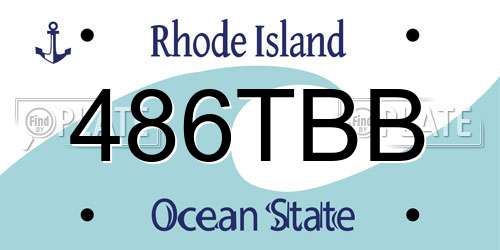 486TBB Rhode Island License Plate