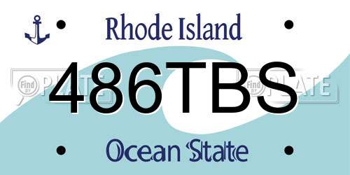 486TBS Rhode Island License Plate