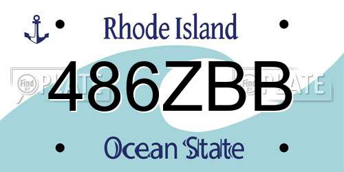 486ZBB Rhode Island License Plate