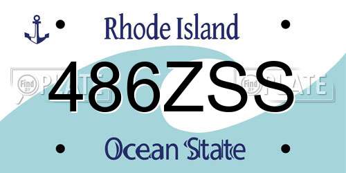 486ZSS Rhode Island License Plate