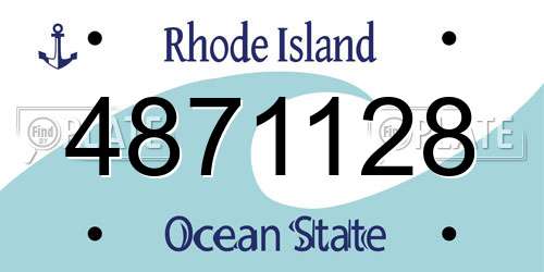 4871128 Rhode Island License Plate