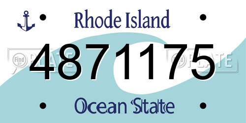 4871175 Rhode Island License Plate