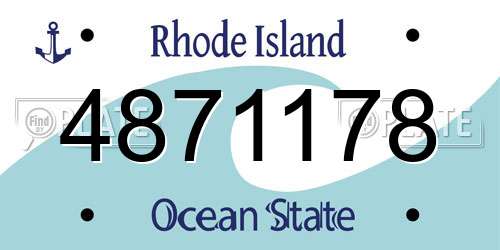 4871178 Rhode Island License Plate