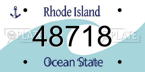 48718 Rhode Island License Plate