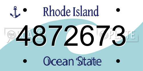 4872673 Rhode Island License Plate