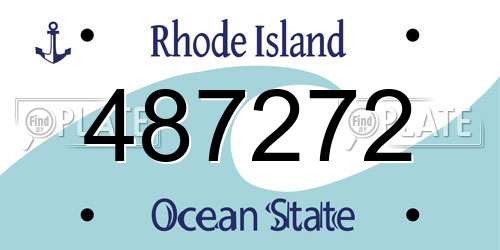 487272 Rhode Island License Plate