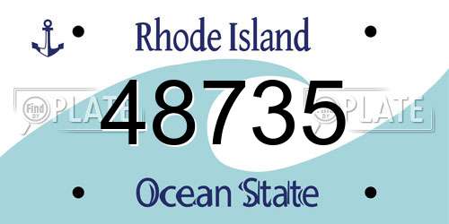 48735 Rhode Island License Plate