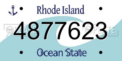 4877623 Rhode Island License Plate
