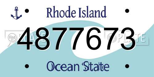 4877673 Rhode Island License Plate