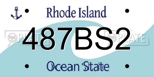 487BS2 Rhode Island License Plate