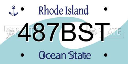487BST Rhode Island License Plate