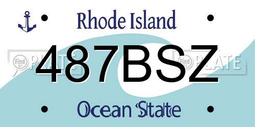 487BSZ Rhode Island License Plate