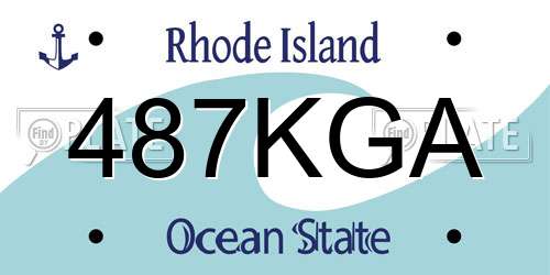 487KGA Rhode Island License Plate