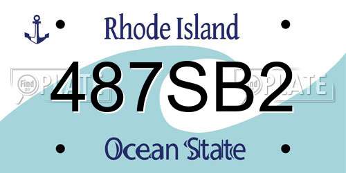 487SB2 Rhode Island License Plate