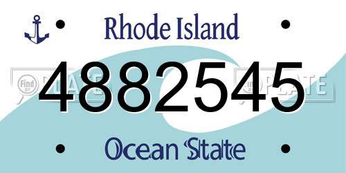 4882545 Rhode Island License Plate