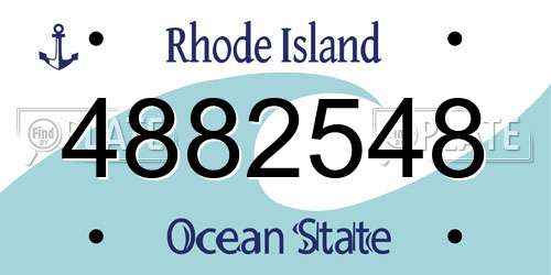4882548 Rhode Island License Plate