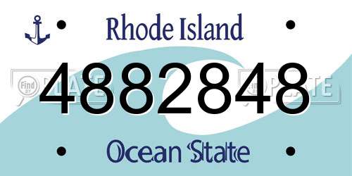 4882848 Rhode Island License Plate
