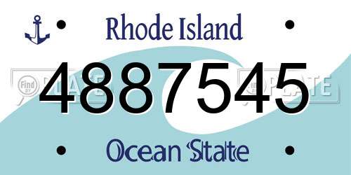 4887545 Rhode Island License Plate