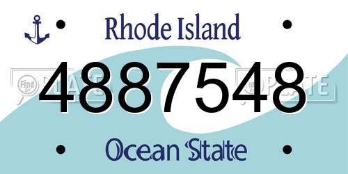 4887548 Rhode Island License Plate