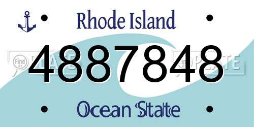 4887848 Rhode Island License Plate