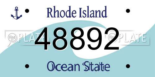 48892 Rhode Island License Plate