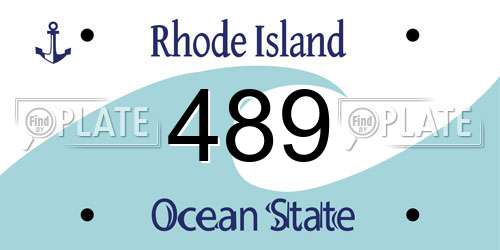 489 Rhode Island License Plate