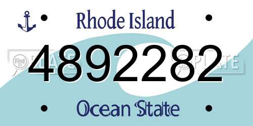 4892282 Rhode Island License Plate