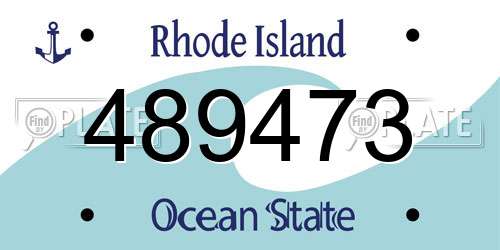 489473 Rhode Island License Plate