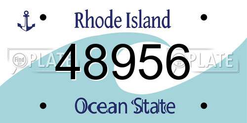 48956 Rhode Island License Plate