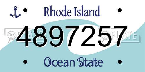 4897257 Rhode Island License Plate