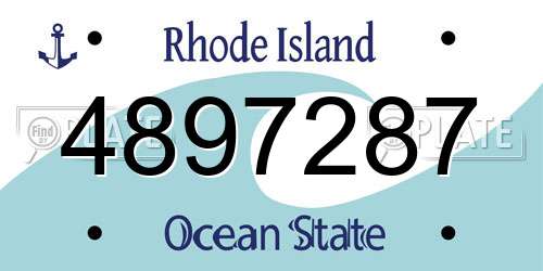 4897287 Rhode Island License Plate