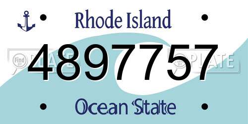4897757 Rhode Island License Plate