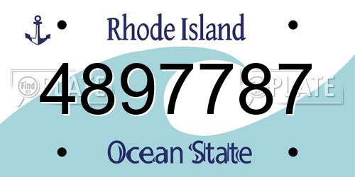 4897787 Rhode Island License Plate